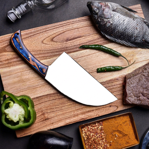 Collection de 5 couteaux de chef japonais faits main en acier D2 avec étui en cuir pour la cuisine |   Cadeau Parfait - Product Image 4