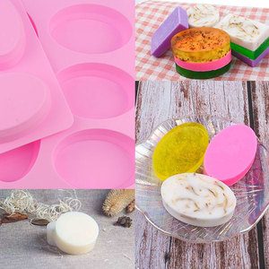Custom Logo 5 Cavity Shampoo Bar <b>Mold</b> Reusable Silicone <b>Soap</b> <b>Mold</b> Handmade Oval <b>Soap</b> Making <b>Mold</b> for DIY Crafts <b>Soap</b> Bar Making - Product Image 5