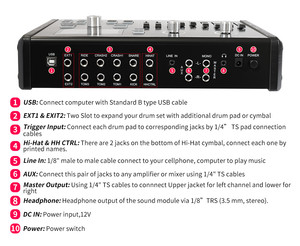 <span class=keywords><strong>Batterie</strong></span> Électronique HXM XD-1080-KM Qualité Supérieure Garantie, Kit <span class=keywords><strong>de</strong></span> <span class=keywords><strong>Batterie</strong></span> Électrique 9 Pièces à Mailles - Product Image 5