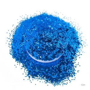 GH2419 Bulk Extra Fine And Thin Grey Blue PET Hexagonal Glitter Powder For Makeup Printing Nail Supplies Glitter Wholesale