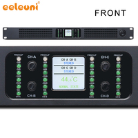 Amplificador Profesional para Escenario Eeleuni EN-8004 de 4 Canales y 1300W, Clase D, Digital, para Altavoces Line Array y Subwoofer