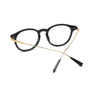 Vòng Chứng Khoán sẵn sàng Acetate kim loại kết hợp Eyewear tùy chỉnh Logo Đen redtortoise quang khung phụ nữ kính mắt Frames - Product Image 3