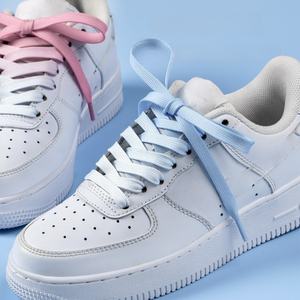 Lacets de chaussures pour hommes en polyester plat de 8 mm, couleur dégradée, lacets de sport, lacets de baskets pour chaussures de sport, élastiques, personnalisés, vente en gros - Product Image 4