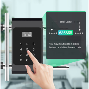 Glomarket Intelligent Fingerprint U-shaped Ble <b>Lock</b> Can Password Swipe Mechanical <b>Key</b> Unlocking for Office Shop Glass Door - Product Image 3