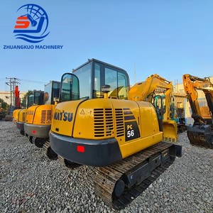 Mini-excavatrice sur chenilles d'occasion PC56 de 5 tonnes, importée du Japon, pour usage agricole, modèle PC56-7, matériel d'occasion - Product Image 1