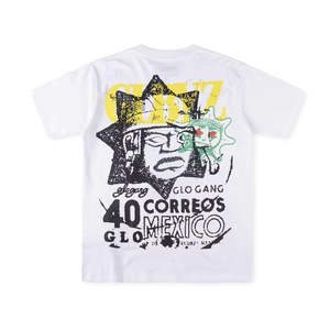 Glo Gang <span class=keywords><strong>Boyz</strong></span> Worldwide T-Shirt 100% coton à manches courtes American Graffiti Printed Customizable for Men Women Knitted Fabric - Product Image 4