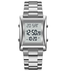 Nouvelle montre <span class=keywords><strong>Skmei</strong></span> 1812 en acier inoxydable doré, étanche 3 ATM, montre numérique carrée pour hommes - Product Image 6