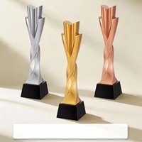 Trofeos Creativos Irregulares de Oro, Plata y Bronce 2026, Diseño Personalizado de Alta Gama, Trofeo de Resina Bañado en Oro