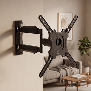 Support mural <span class=keywords><strong>TV</strong></span> Perlegear à mouvement complet pour téléviseurs plats et incurvés de 26 à 65 pouces, 82 lb, en acier allié, <span class=keywords><strong>bras</strong></span> articulés, inclinaison sans outil - Product Image 2