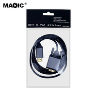 Magelei 2023 OEM Personnalisé Nouveau Câble HDMI vers VGA Câble Audio Vidéo HDMI 1080P Câble VGA mâle vers HDMI mâle avec coque métallique