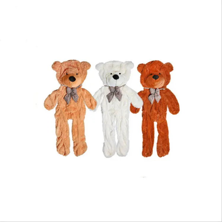 Fabrika fiyat 100/160/180/200/300cm teddy bear dev peluş doldurulmuş hayvanlar oyuncak ayı yumuşak oyuncak boş ayı cilt