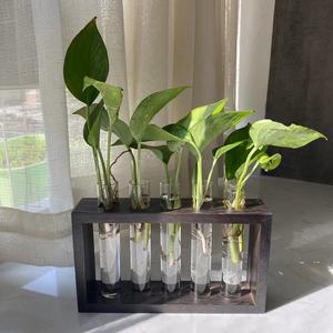 Стеклянный держатель для вазы, Настольная декоративная трубка, Настенная подвесная испытательная трубка для вазы, растений (5 пробирок)