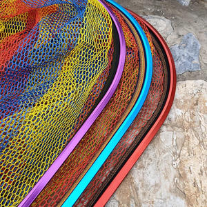 Reinforced Oval Mesh <b>Landing</b> <b>Net</b> Head 40 45 50 Cm High Strength Aluminum Alloy Anti Snag Fishing <b>Net</b> For Outdoor Use - Product Image 2