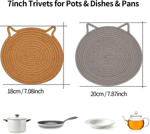 Almohadillas Resistentes al Calor para Cocina, Juego de Posavasos Grandes con Orejas de Gato, Alfombrillas para Platos Calientes para Encimeras de Cocina - Product Image 3