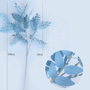 Arrangements H-718 <span class=keywords><strong>de</strong></span> feuilles vertes artificielles <span class=keywords><strong>de</strong></span> <span class=keywords><strong>feuille</strong></span> d'arbre d'acacia <span class=keywords><strong>de</strong></span> branche unique pour des décorations d'événement <span class=keywords><strong>de</strong></span> mariage - Product Image 3