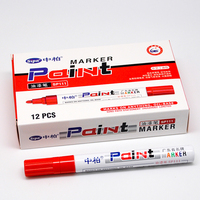 Marqueur permanent à pointe moyenne 8 couleurs SP111 résistant aux intempéries, non jaunissant, sans acide, résistant aux UV, à séchage rapide et anti-fuite