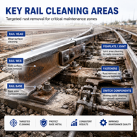 Nettoyeur de rouille industriel à fibre laser pour voies ferrées, équipement de nettoyage continu pour l'élimination des oxydes de corrosion des rails