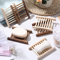 Porte-savon carré en bambou personnalisé, 100% biodégradable, de qualité supérieure, avec drain et couvercle