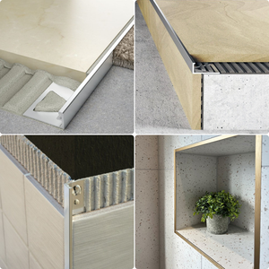 NIUYUAN OEM Werks dekoration 8mm 10mm 12mm 20mm Aluminium Chrom L-förmige Fliesen verkleidung - Product Image 2