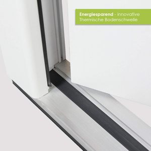 Kuporta Mira Design moderno in alluminio bianco plastica porta anteriore 100X210 cm DIN destro manico per interni appartamento - Product Image 5