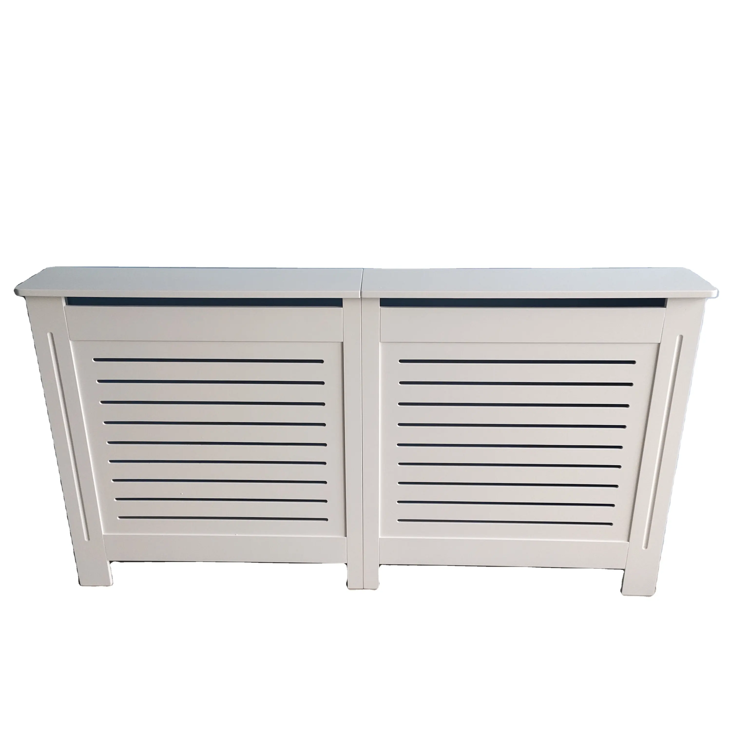 Witte Radiator Cover Hout Mdf Grill Kast Plank Horizontale Latten