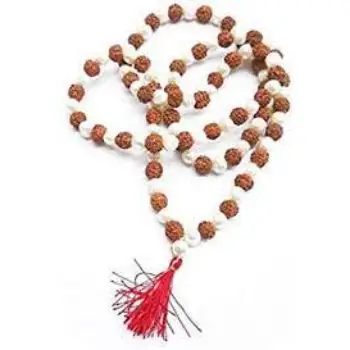 Mala in Silber-Mala-Rudraksha mit Perle-höchste Qualität kunden spezifisches Design zum besten Großhandels preis Hersteller in Indien