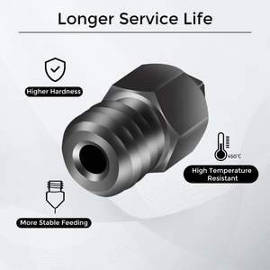Creality - Juego de 8 Boquillas para Impresora 3D de 0,2 mm, 0,4 mm, 0,6 mm, 0,8 mm y 1,0 mm, Acero Endurecido MK8, Extrusor de Metal de Tungsteno para Impresión 3D - Product Image 2
