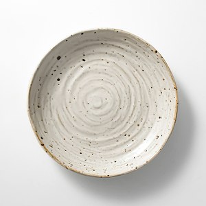 Jiujiuju Céramique Nouveau Design Rétro Nordic Speckle Handmade Grès Porcelana Gris Porcelaine <span class=keywords><strong>Plateau</strong></span> Assiettes Creuses Assiette à Soupe - Product Image 4