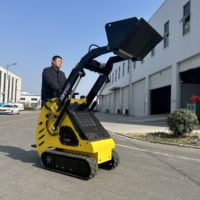 Cina fabbrica Batterie Loader idraulico Mini Skid Steer elettrico 0.6 ton 1 ton 1.5 2 ton per la vendita