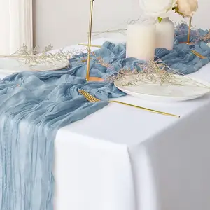 Салфетки из марлевой сырной ткани, 2 штуки, 11 футов, деревенский богемный стол, флаг, скатерть для коттеджа, подходит для свадебного душа
