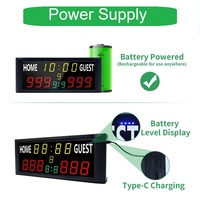 Tableau d'affichage numérique LED rechargeable YIZHI avec télécommande, tableau de score électronique portable pour plusieurs sports