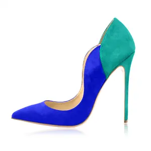 Di grandi dimensioni 42 scarpe da donna Multi colorato in pelle scamosciata sintetica materiale morbido slip on confortevole famoso di <span class=keywords><strong>marca</strong></span> degli alti talloni - Product Image 1