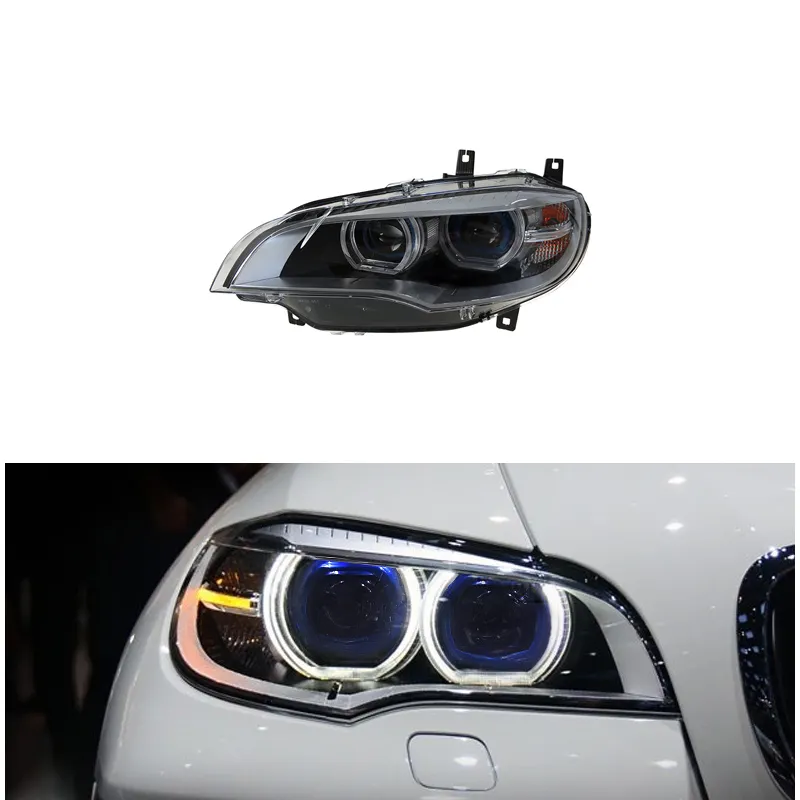 Pièce de réglage automatique assemblage de phares à LED pour BMW X6 E71 2008-2014 mise à jour lampe à LED lumière de voiture