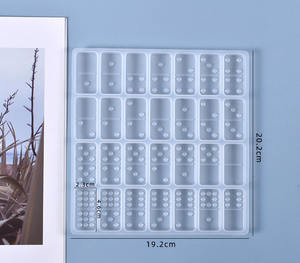 Moho de resina epoxi de cristal DIY, moho de dominó con personalidad casera, par creativo de <span class=keywords><strong>Pai</strong></span> - Product Image 4