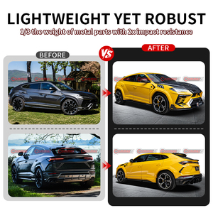 ชุดแต่งตัวถังรถยนต์ MSY Style ทำจากไฟเบอร์กลาสและคาร์บอนไฟเบอร์ สำหรับ Lamborghini URUS ประกอบด้วยกันชนหน้า ครอบล้อ ครอบกระจกมองข้าง ฝากระโปรงหน้า - Product Image 2