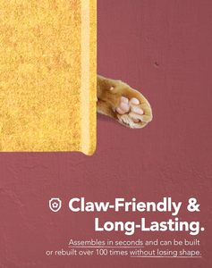 Cachette pour chat en feutre acoustique en laine personnalisable et confortable, design moderne et écologique, à faire soi-même, pour les maisons d'animaux avec des éléments décoratifs - Product Image 5