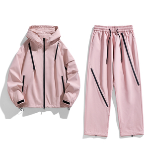 Logotipo personalizado 2025 tendencia de otoño chaqueta informal suelta abrigos para hombres y mujeres a prueba de viento impermeable traje de ropa de Montañismo - Product Image 5