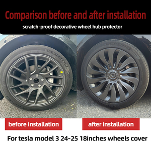 La cubierta de rueda de disco aerodinámico de 18 pulgadas actualiza la cubierta de rueda de <span class=keywords><strong>coche</strong></span> simétrica Little Cyclone ABS + PC para Tesla Model 3 - Product Image 3