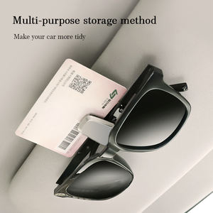 Visera <span class=keywords><strong>de</strong></span> Coche <span class=keywords><strong>de</strong></span> Gamuza con Logotipo Personalizado, Soporte para Gafas <span class=keywords><strong>de</strong></span> Sol, Porta Gafas, Clip para Tarjetas y Boletos, Accesorios para Auto - Product Image 3