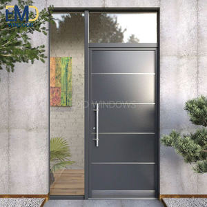 Puerta Exterior de Aluminio y Cedro para Ducha, Puerta Exterior Metálica Ventilada - Product Image 3