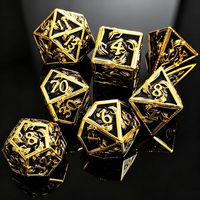 Set Dadu DND Mata Jahat Logam Padat |   Dadu Polihedral untuk Dungeons & Dragons COC Tabletop RPG, Grosir dalam Jumlah Besar