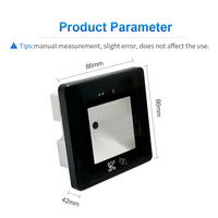 Sistema de Control de Acceso Rakinda RD002, Lector de Tarjetas IC con Código QR Dinámico Wiegand, Interfaz Wiegand para Torniquete, Compatible con Android, 3-5 cm