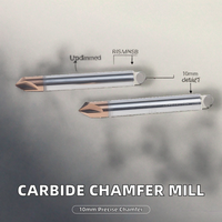 Fraise à chanfreiner en carbure Tiain, fraise à rainurer en V pour ébavurage d'angles et de bords, 3 dents, 60/90/120 HRC65, CNC, ODM, OEM