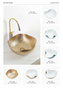 Fregadero de cerámica de diseño moderno de alta calidad con <span class=keywords><strong>grifo</strong></span> de un solo orificio Escurridor de <span class=keywords><strong>lavabo</strong></span> de baño fácil de limpiar para el hogar o Villa - Product Image 5