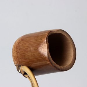 Louche à eau en racine de bambou non peinte, cuillère à vin écologique, accessoire pour service à thé/cérémonie du thé japonais, tasse/cuillère à thé en bambou. - Product Image 5