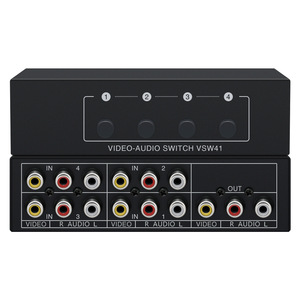 <span class=keywords><strong>RCA</strong></span> chuyển đổi 4 trong 1 ra Composite Video L/r âm thanh Selector Hộp 4 cổng AV Selector chuyển Plug chơi cho Wii/PS2/Xbox DVD STB HDTV - Product Image 2