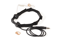 Z-TAC headset taktis tenggorokan MicHeadset dengan tabung Earpiece-hitam headset taktis Softair Z033