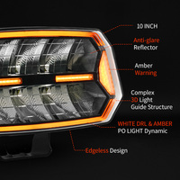 Warnblinkleuchte Sequentiell Weiß-Gelb Positionslicht 10 Zoll 24 Volt LED-Arbeitsleuchte Frontstoßstangen-Scheinwerfer für Sannia V8 LKWs