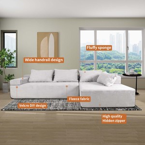 Factory Custom Combination Modular <strong>Sofa</strong> Salon White Combination Soft <strong>Sofa</strong> Living Room I/L Shaped <strong>Couch</strong> Sectional <strong>Bed</strong> for Bedroom - Product Image 5