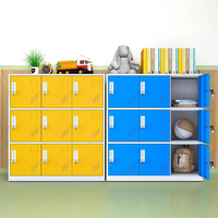 Casier métallique à 9 portes Serrure électronique Structure démontable Stockage de bureau peu encombrant pour les vêtements de travail du personnel